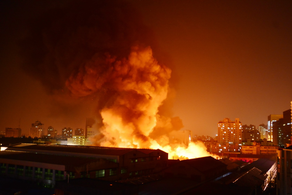 上海金山区亭林火灾图片
